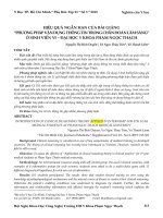 Hiệu quả ngắn hạn của bài giảng “phương pháp vận dụng thông tin trong chẩn đoán lâm sàng” ở sinh viên Y5 – Đại Học Y Khoa Phạm Ngọc Thạch