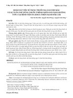 Khảo sát việc sử dụng thuốc hạ glucose máu và sự tuân thủ dùng thuốc ở bệnh nhân đái tháo đường type 2 tại Bệnh viện Đa khoa Thiện Hạnh Đắk Lắk