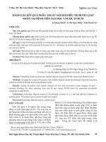 Đánh giá kết quả phẫu thuật nội soi điều trị bướu giáp nhân tại Bệnh viện Đại học Y Dược tp. HCM