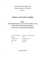 Phát triển dịch vụ ngân hàng điện tử tại  ngân hàng tmcp ngoại thương việt nam – chi nhánh thanh hóa 