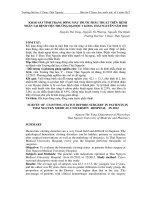 Khảo sát tình trạng đông máu trước phẫu thuật trên bệnh nhân tại Bệnh viện trường Đại học Y Khoa Thái Nguyên năm 2012