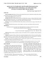 Khảo sát tỉ lệ mới mắc huyết khối tĩnh mạch sâu trên bệnh nhân nội khoa cao tuổi nằm viện có nguy cơ được điều trị dự phòng