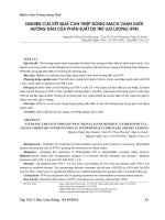 Nghiên cứu kết quả can thiệp động mạch vành dưới hướng dẫn của phân suất dự trữ lưu lượng (FFR)