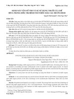 Khảo sát tần số tim và sự sử dụng thuốc ức chế bêta trong điều trị bệnh tim thiếu máu cục bộ ổn định