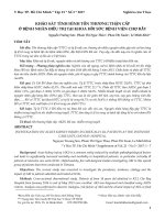 Khảo sát tình hình tổn thương thận cấp ở bệnh nhân điều trị tại khoa hồi sức Bệnh viện Chợ Rẫy