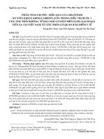 Phân tích chi phí – hiệu quả của erlotinib so với Gemcitabine carboplatin trong điều trị bước 1 ung thư phổi không tế bào nhỏ có đột biến EGFR giai đoạn tiến xa tại Việt Nam từ góc nhìn cơ