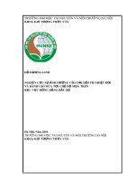 Đồ án tốt nghiệp: Nghiên cứu sự ảnh hưởng của dải hội tụ nhiệt đới và rãnh gió mùa tới chế độ mưa trên khu vực đồng bằng Bắc bộ