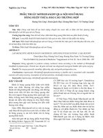 Phẫu thuật Mitrofanoff qua nội soi ổ bụng bằng ruột thừa: Báo cáo trường hợp