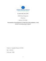 Master Thesis in Economics: Incorporation of risk management as a framework for delay mitigation: A study from the Construction project in Nigeria