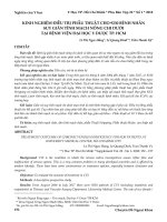 Kinh nghiệm điều trị phẫu thuật cho 9230 bệnh nhân suy giãn tĩnh mạch nông chi dưới tại Bệnh viện Đại học Y dược tp. HCM