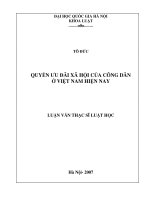 Quyền ưu đãi xã hội của công dân ở việt nam hiện nay 