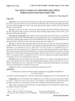 Tác nhân vi sinh gây viêm phổi cộng đồng ở bệnh nhân COPD phải nhập viện