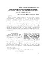 The effectiveness of intervention methods in pulmonary tuberculosis detection in Nam Dinh province from 2013 to 2014