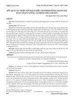 Kết quả can thiệp nội mạch điều trị phình động mạch chủ ngực đoạn xuống tại Bệnh viện Chợ Rẫy