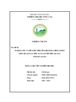 Luận văn: Nghiên cứu và đề xuất một số giải pháp giảm nghèo trên địa bàn xã đức xuân, huyện Bắc Quang, tỉnh Hà Giang