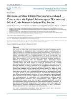 Dexmedetomidine inhibits phenylephrine-induced contractions via alpha-1 adrenoceptor blockade and nitric oxide release in isolated rat aortae