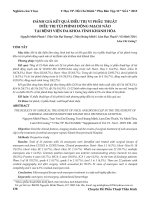 Đánh giá kết quả điều trị vi phẫu thuật điều trị túi phình động mạch não tại Bệnh viện Đa khoa tỉnh Khánh Hòa