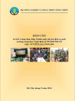 Báo cáo Sơ kết 3 năm thực hiện Chính sách chi trả dịch vụ môi trường rừng theo Nghị định số 99/2010/NĐ-CP ngày 24/9/2010 của Chính phủ