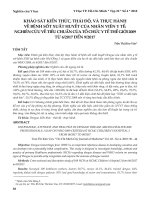 Khảo sát kiến thức, thái độ, và thực hành về bệnh sốt xuất huyết của nhân viên y tế: Nghiên cứu về tiêu chuẩn của Tổ chức Y tế Thế giới 2009 từ 6/2017 đến 9/2017