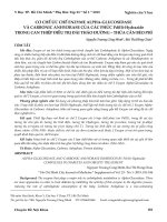 Cơ chế ức chế enzyme Alpha-Glucosidase và Carbonic-Anhydrase của các phức Pd(II)-Hydrazide trong can thiệp điều trị đái tháo đường – thừa cân béo phì
