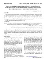 Tràn dịch màng phổi dưỡng trấp tự phát kháng trị được điều trị bằng Bleomycine tại khoa hồi sức sơ sinh Bệnh viện Nhi Đồng 1: Nhân một trường hợp