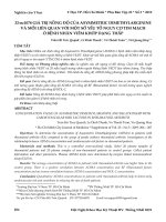 32-nc1078 giá trị nồng độ của Asymmetric Dimethylarginine và mối liên quan với một số yếu tố nguy cơ tim mạch ở bệnh nhân viêm khớp dạng thấp