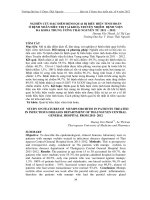 Nghiên cứu đặc điểm bệnh quai bị biểu hiện tinh hoàn ở bệnh nhân điều trị tại khoa truyền nhiễm Bệnh viện Đa khoa Trung Ương Thái Nguyên từ 2011-2012