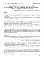 Hiệu quả và an toàn của gây tê tủy sống bằng levopivacaine so với bupivacaine trong phẫu thuật nội soi cắt đốt u xơ tuyến tiền liệt