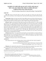 Nghiên cứu mối liên quan giữa tuổi, giới, HBA1C, mức lọc cầu thận ước tính và nồng độ ACR ở bệnh nhân đái tháo đường