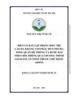 Khóa luận tốt nghiệp Dược sĩ: Biến cố bất lợi trong điều trị lao đa kháng với phác đồ 9 tháng: Tổng quan hệ thống và bước đầu theo dõi thông qua chương trình giám sát an toàn thuốc chủ động