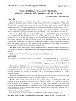 Tình hình bệnh nhân xuất tinh sớm điều trị tại Bệnh viện Đại học Y Dược tp. HCM