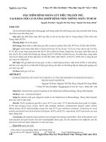 Đặc điểm bệnh nhân gút điều trị nội trú tại khoa nội cơ xương khớp Bệnh viện Thống Nhất tp.HCM