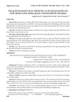 Tần suất hạ huyết áp tư thế đứng và té ngã ở người cao tuổi trong cộng đồng quận 4 thành phố Hồ Chí Minh