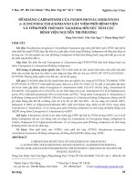 Đề kháng carbapenem của Pseudomonas aeruginosa & Acinetobacter baumannii gây viêm phổi bệnh viện và viêm phổi thở máy tại khoa hồi sức tích cực Bệnh viện Nguyễn Tri Phương