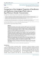 Comparison of the analgesic properties of sevoflurane and desflurane using surgical pleth index at equi-minimum alveolar concentration