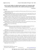 Tỉ lệ và đặc điểm của bệnh thận không có albumin niệu ở người đái tháo đường típ 2: Những kết quả ban đầu