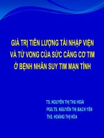 Đề tài: Giá trị tiên lượng tái nhập viện và tử vong của sức căng cơ tim ở bệnh nhân suy tim mạn tính