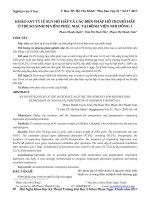 Khảo sát tỷ lệ suy hô hấp và các biện pháp hỗ trợ hô hấp ở trẻ sơ sinh bị viêm phúc mạc tại Bệnh viện Nhi Đồng 1