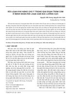 Rối loạn khả năng chú ý trong giai đoạn trầm cảm ở bệnh nhân rối loạn cảm xúc lưỡng cực