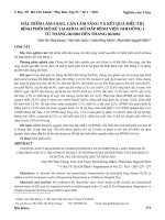 Đặc điểm lâm sàng, cận lâm sàng và kết quả điều trị bệnh phổi mô kẽ tại khoa hô hấp Bệnh viện Nhi Đồng 1 từ tháng 06/2010 đến tháng 06/2016