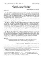 Phẫu thuật van hai lá ít xâm lấn: Chỉ định, kĩ thuật và kết quả