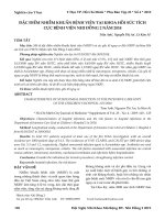 Đặc điểm nhiễm khuẩn bệnh viện tại khoa Hồi sức tích cực Bệnh viện Nhi Đồng 2 năm 2018