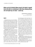Khảo sát tỷ lệ bệnh động mạch chi dưới ở người trên 40 tuổi có và không có đái tháo đường bằng chỉ số huyết áp cổ chân - cánh tay