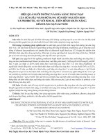 Hiệu quả nuôi dưỡng và khả năng dung nạp của sữa đậu nành bổ sung sữa bột nguyên kem và probiotic, so với Isocal, trên bệnh nhân nặng kém dung nạp lactose