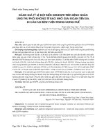 Đánh giá tỷ lệ đột biến genegfr trên bệnh nhân ung thư phổi không tế bào nhỏ giai đoạn tiến xa, di căn tại Bệnh viện Trung Ương Huế