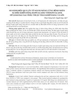 So sánh hiệu quả gây tê ngoài màng cứng bệnh nhân tự điều khiển bằng ropivacaine với bupivacaine để giảm đau sau phẫu thuật thay khớp háng và gối