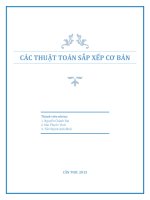 Đề tài Công nghệ thông tin: Các thuật toán sắp xếp cơ bản