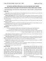 Áp dụng hướng dẫn EP15 của CLSI trong xác nhận phương pháp cho một số chỉ số hoá sinh trên máy AU5800