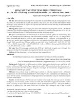 Khảo sát tình hình tăng triglyceride máu và các yếu tố liên quan trên bệnh nhân đái tháo đường type 2