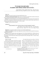 Tỷ lệ ung thư mới mắc tại Bệnh viện Trung Ương Huế cơ sở 2